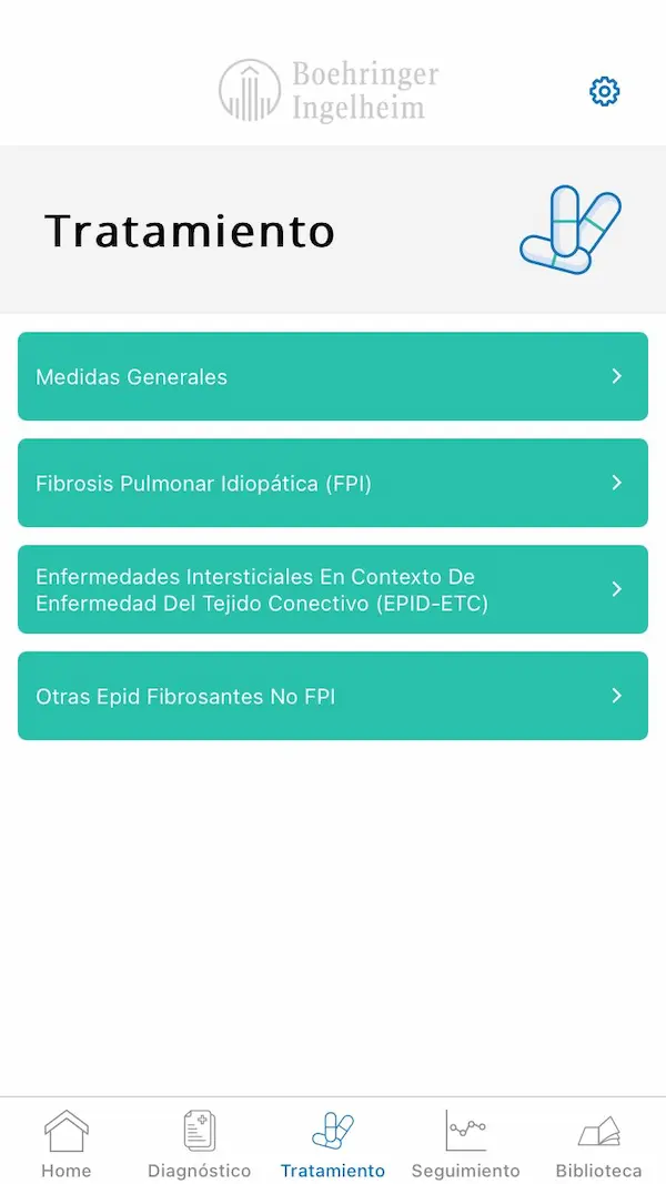 Pantalla de tratamiento de Epidia